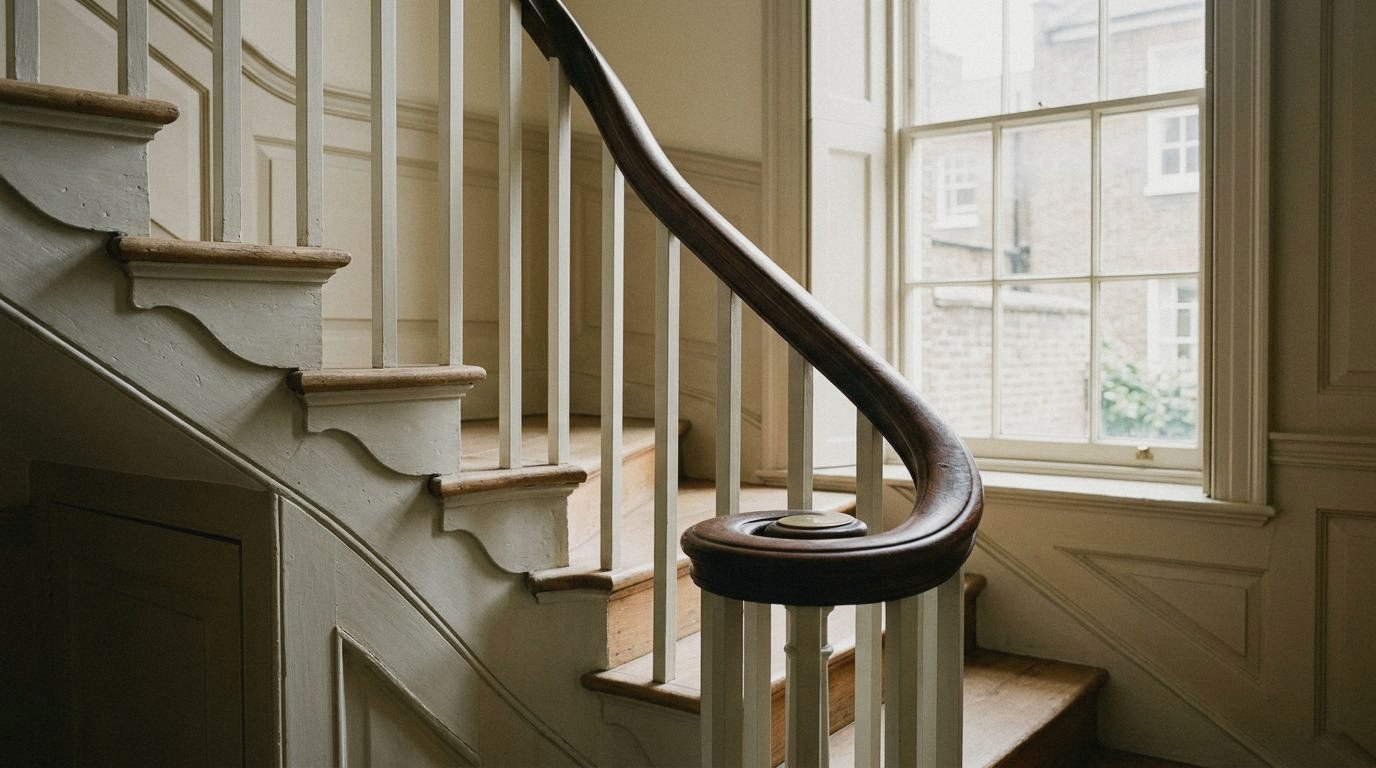 Georgian staircase in a listed townhouse